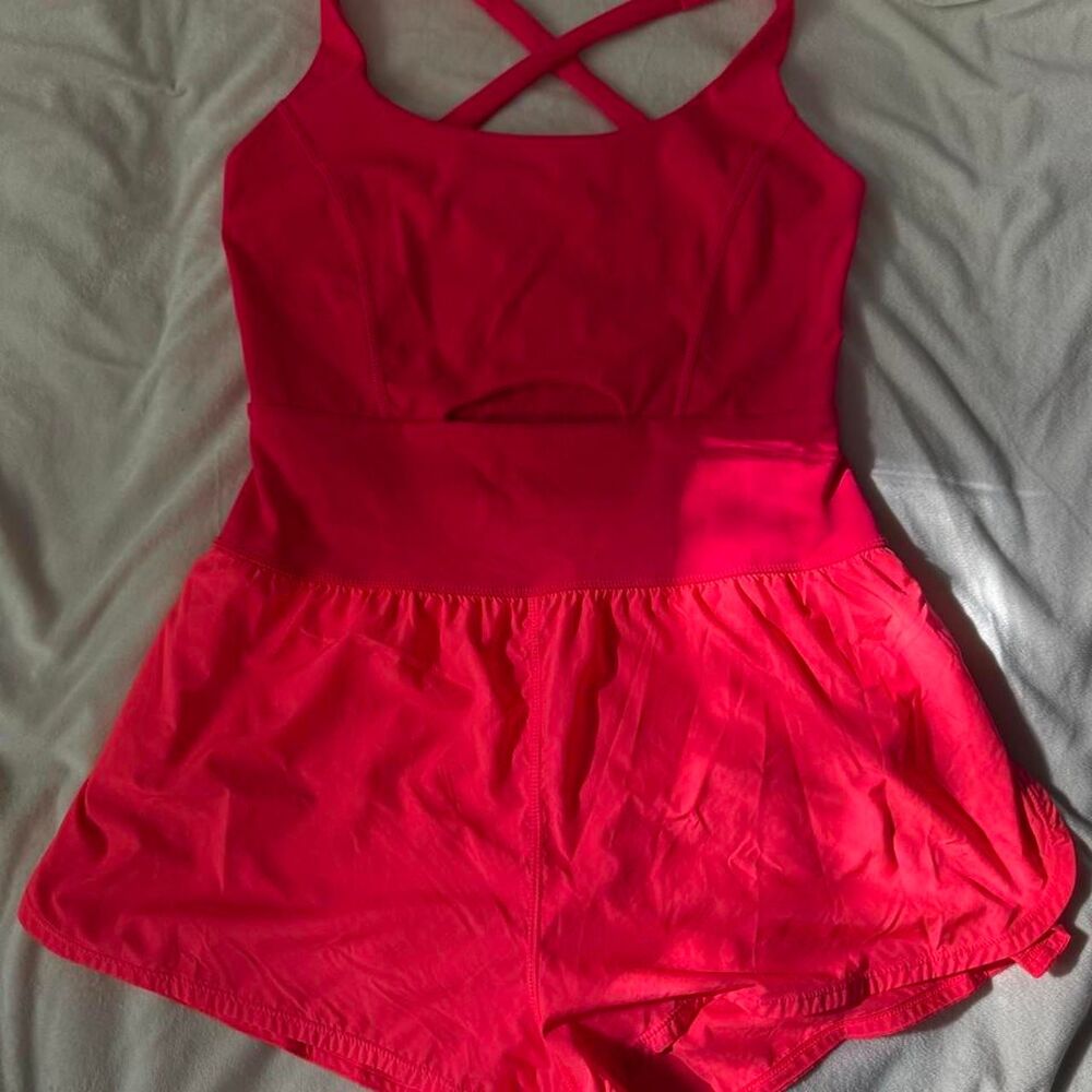 Free-people Women's Red and Pink Playsuit-romper